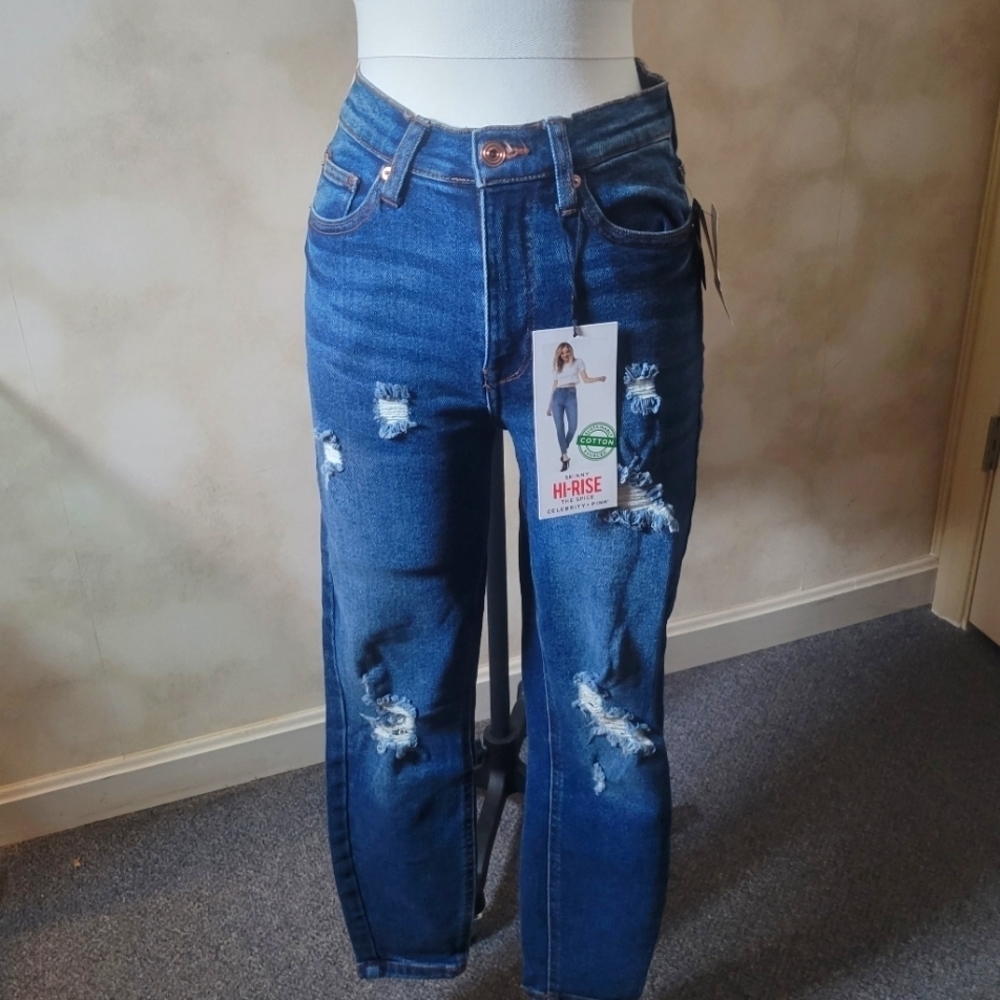 Celebrity Pink 'The Spice' Skinny Hi-Rise Distressed Jeans